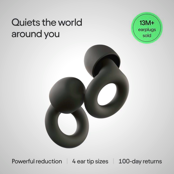 Quiet 2 Loop Earplugs for Deep Sleep - Noise Reduction